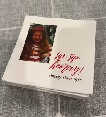 Custom Beverage Napkin - 40th Birthday