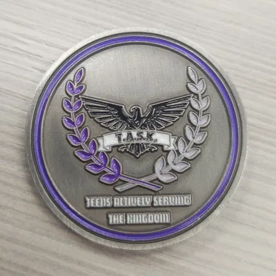 Soft Enamel Challenge Coins - This is our organization teens actively serving the kingdom We hand these out for those who display Christian character withing our program and school We also hand them out to supporters Thank you Lapelpinnowcom for the amazing work