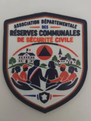 PVC Patches - Ecusson utilis par lAssociation Dpartementale de Seine-et-Marne des Reserves Communales de Scurit Civile
