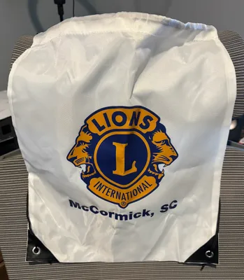 Custom Polyester Drawstring Bag - These were used to pack essential items for use by a local mental health facility