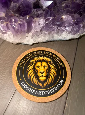 Cork Coasters - Promoting my Lionheart Creed Music and Book Think Believe Become