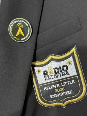 Epoxy Lapel Pin - I had these made for my wifes induction to the Radio Hall of Fame They came out great