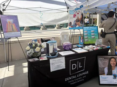 Custom Rectangle Table Covers - A heath fair held for city employees