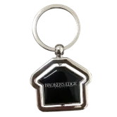 Spinning House Metal Keychain