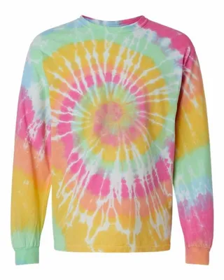 Multi-Color Spiral Tie-Dyed Long Sleeve T-Shirt - Australia Promo Now