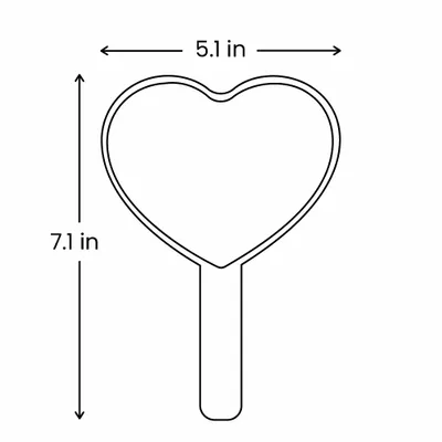 Heart 5.1 in. x 7.1 in.