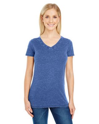 Threadfast Apparel Ladies' Vintage Dye Short-Sleeve V-Neck T-Shirt