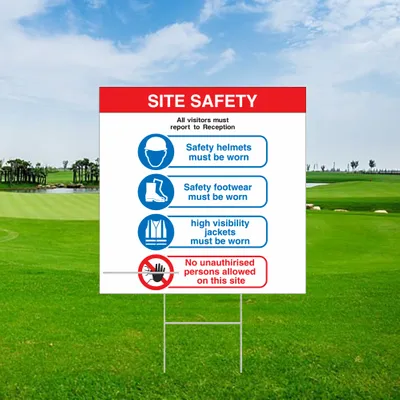 Custom Site Safety Yard Sign