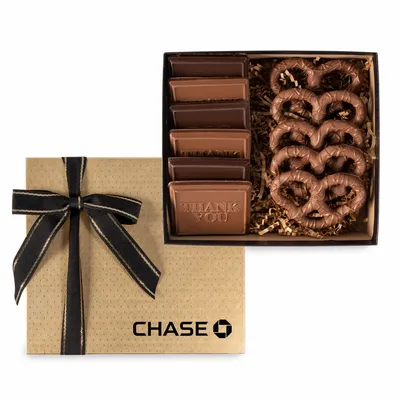 6 Piece Cookie Gift Box with Chocolate Pretzels - Australia Promo Now