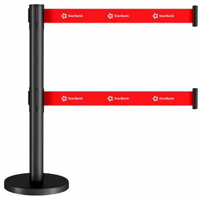 Dual Belts Stanchions