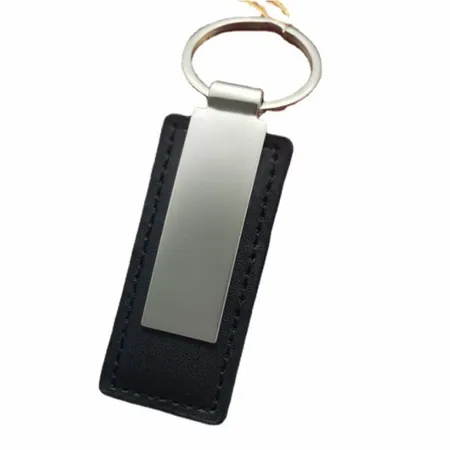 Rectangle Leather & Metal Keychain Rectangle Leather & Metal Keychain - Australia Promo Now