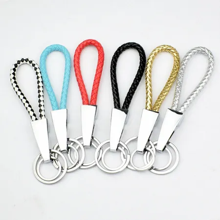 Braided Leather & Metal Keychain Braided Leather & Metal Keychain - Australia Promo Now