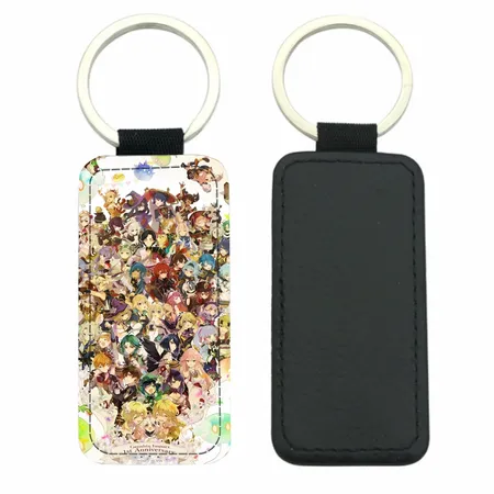 Curved Rectangle Leather Keychain Curved Rectangle Leather Keychain - Australia Promo Now