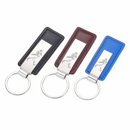 Classic Metal & Leather Keychain Classic Metal & Leather Keychain - Australia Promo Now