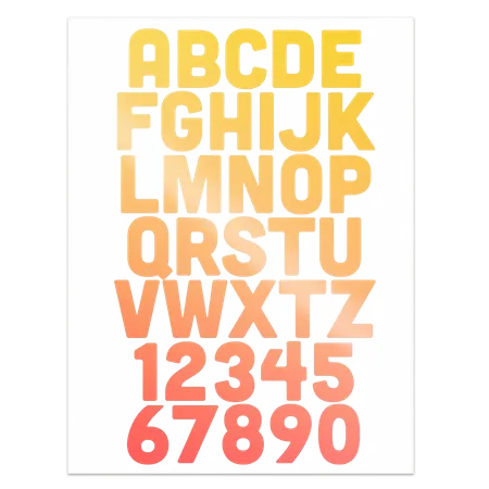 Alphanumeric Heat Transfer Patches - Australia Promo Now