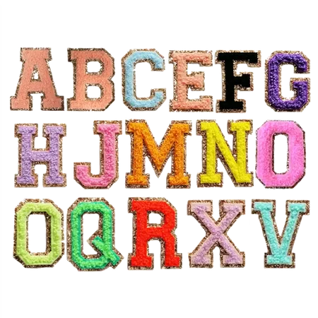 Chenille Letters with Metallic Backing - Australia Promo Now