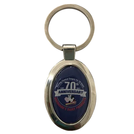 Durable Epoxy Oval Metal Keychain Durable Epoxy Oval Metal Keychain - Australia Promo Now