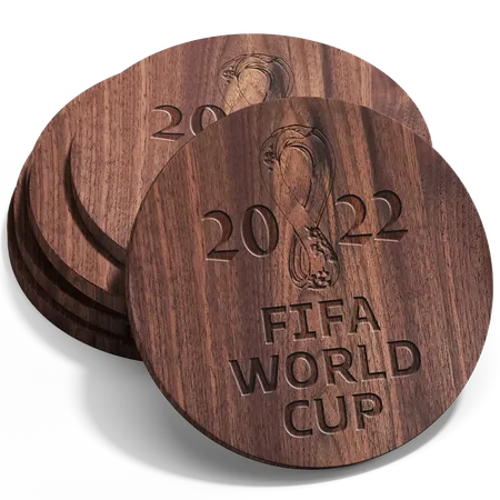 Custom Handmade Walnut Coaster - Australia Promo Now