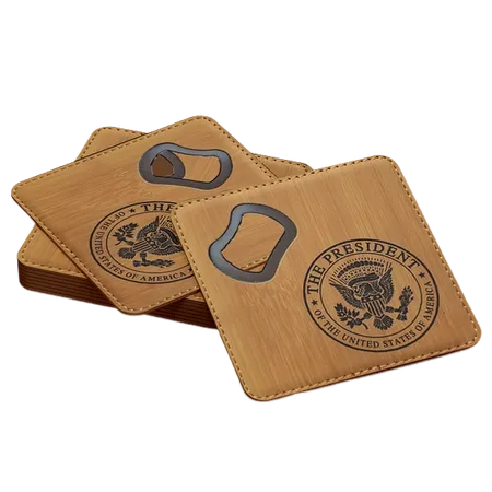 Leather Bottle Opener Coaster - Australia Promo Now