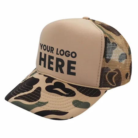 Nissun CPC - Foam Trucker Hat Camo, 5-Panel Camouflage Cap - Australia Promo Now