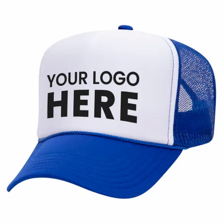 Otto 39-165 5-Panel High Crown Foam Trucker Hats - White Front Colors - Australia Promo Now