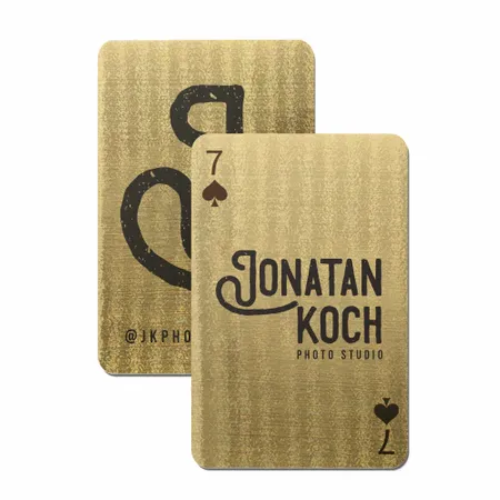 Brushed Gold Finish Playing Cards - Australia Promo Now