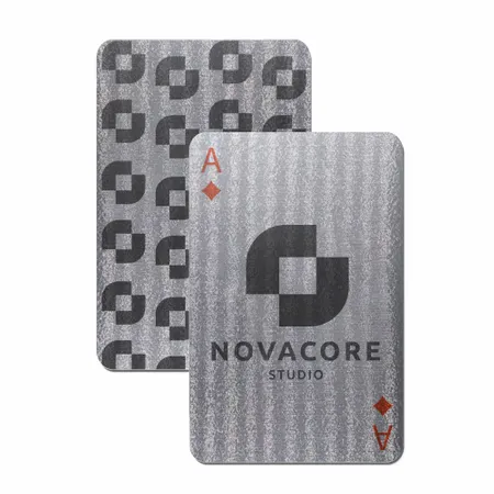 Brushed Silver Finish Playing Cards - Australia Promo Now
