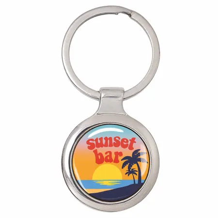 Fashionable Round Metal Keychain - Australia Promo Now