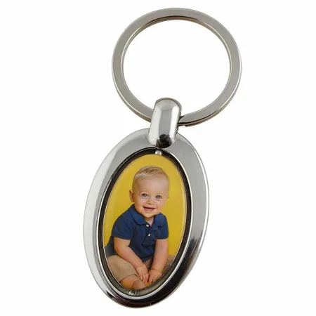 Spinning Oval Metal Keychain - Australia Promo Now