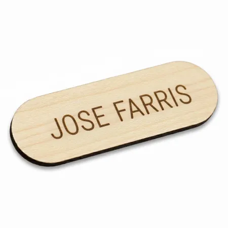 Wooden Name Badges - Australia Promo Now