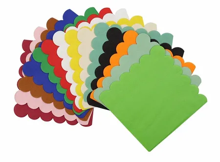 Scallop Foil Stamped Napkins - Australia Promo Now