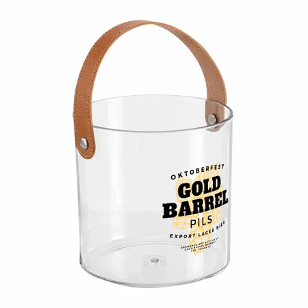 Leather-Strap Clear Drink Buckets - Australia Promo Now
