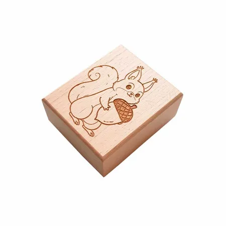 Square Wood Rubber Stamps - Australia Promo Now