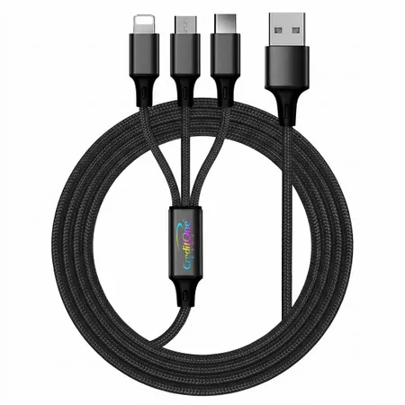 Nylon Braided 3-in-1 Charging Cables - Australia Promo Now