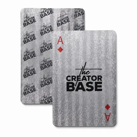 Brushed Silver Finish Playing Cards - Australia Promo Now