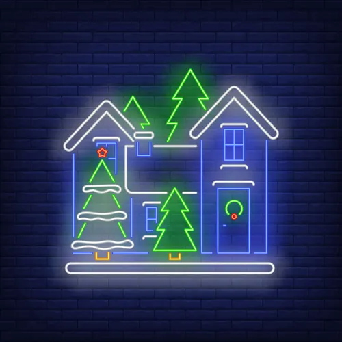 Christmas House Neon Sign - Australia Promo Now