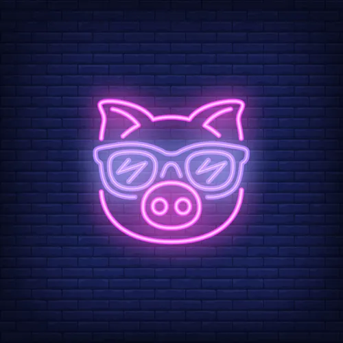Cute Cartoon Pink Pig Sunglasses Neon Sign - Australia Promo Now