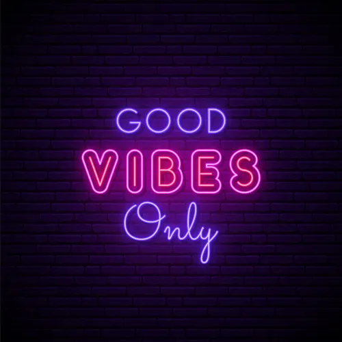 Pink & Purple Good Vibes Only Neon Sign - Australia Promo Now