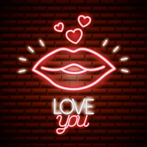 Lips with Love You Neon Sign - Australia Promo Now