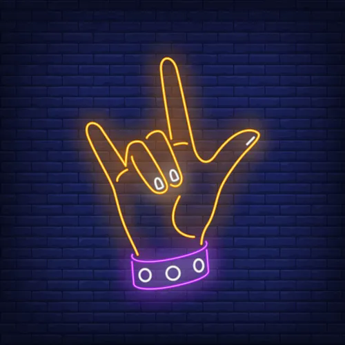 Rock Gesture Neon Sign - Australia Promo Now