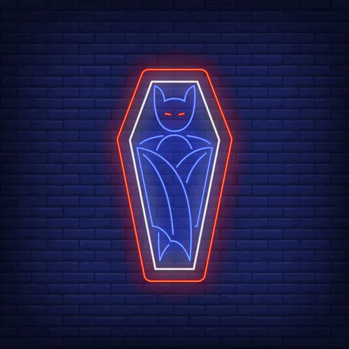 Vampire Coffin Neon Sign - Australia Promo Now