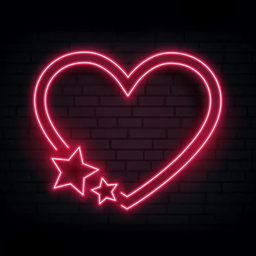 Red Love Heart Star Neon Sign - Australia Promo Now
