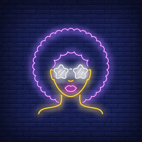 Afro Retro Girl Neon Sign - Australia Promo Now