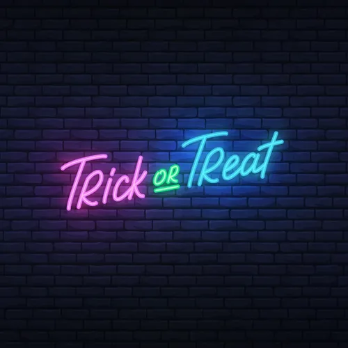 Trick or Treat Lettering Neon Sign - Australia Promo Now