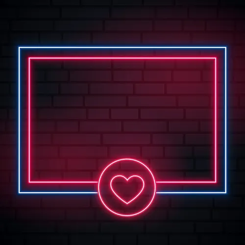 Love Heart Neon Glowing Frame Neon Sign - Australia Promo Now