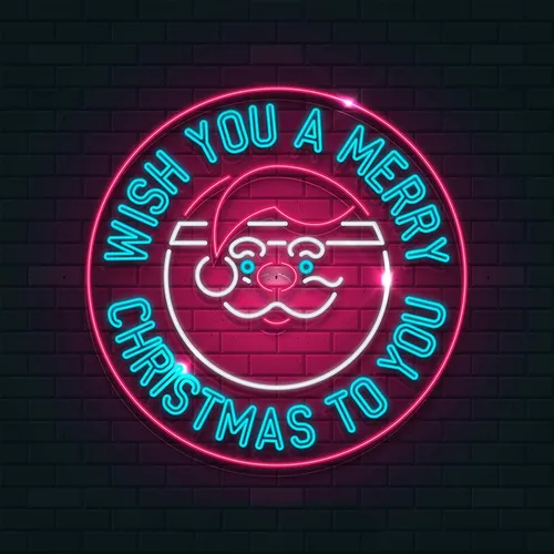 Circle Santa Christmas Neon Sign - Australia Promo Now