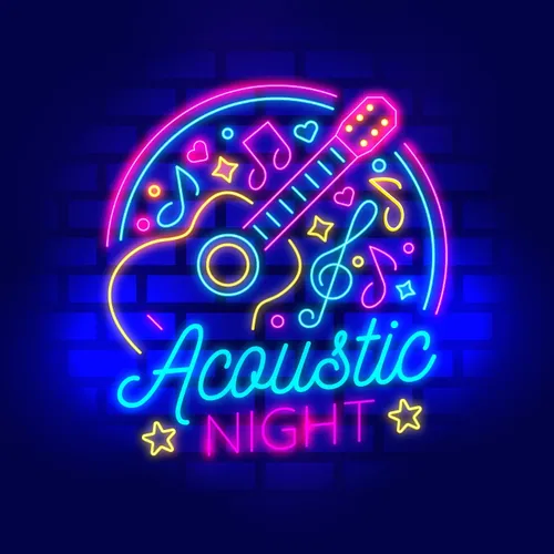 Acoustic Night Party Neon Sign - Australia Promo Now