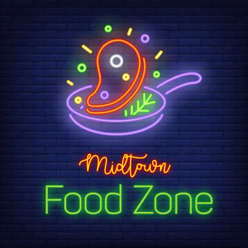 Midtown Food Zone Neon Sign - Australia Promo Now
