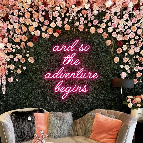And So The Adventure Begins Neon Sign - Australia Promo Now