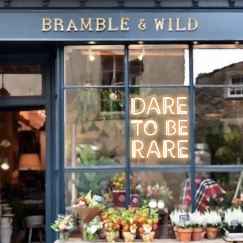 Dare To Be Rare Bright Neon Sign - Australia Promo Now